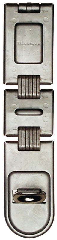 MASTER LOCK Master Lock 722DPF Latching Hasp, 7-3/4 in L, 11/16 in W, Steel, Zinc, 7/16 in Dia Shackle