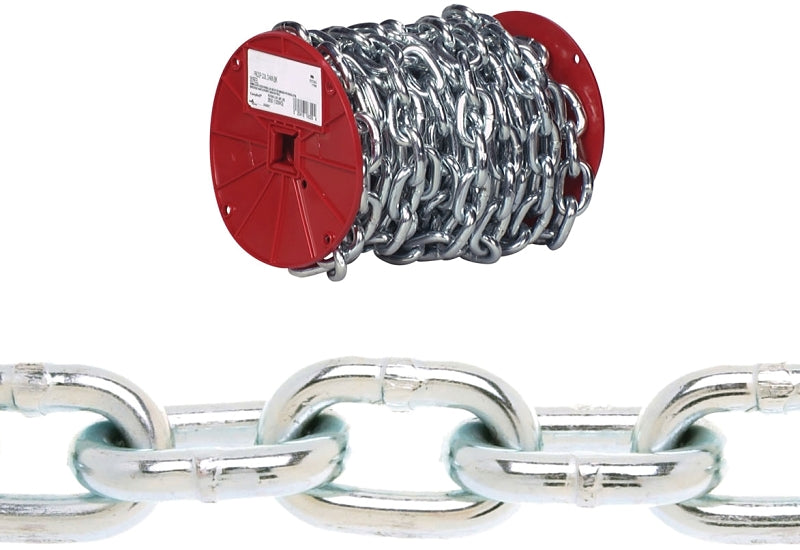 CAMPBELL CHAIN Campbell 072-5027 Proof Coil Chain, 3/16 in, 100 ft L, 30 Grade, Steel, Zinc HARDWARE & FARM SUPPLIES CAMPBELL CHAIN