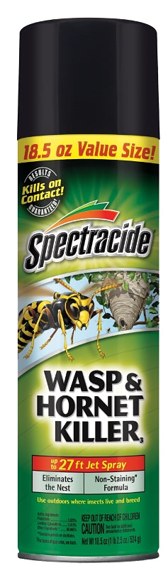 SPECTRACIDE Spectracide HG-97221 Wasp and Hornet Killer, Liquid, Spray Application, Outdoor, 18.5 oz Aerosol Can LAWN & GARDEN SPECTRACIDE