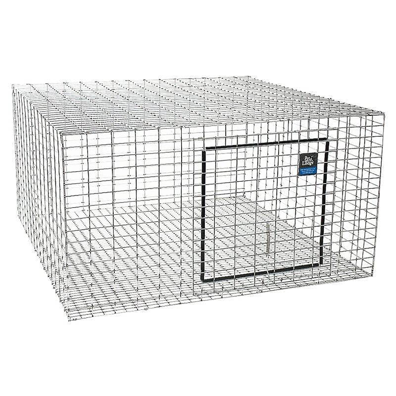 PET LODGE Pet Lodge AH2424 Rabbit Hutch, 24 in W, 24 in D, 16 in H, Steel/Vinyl, Galvanized PET & WILDLIFE SUPPLIES PET LODGE