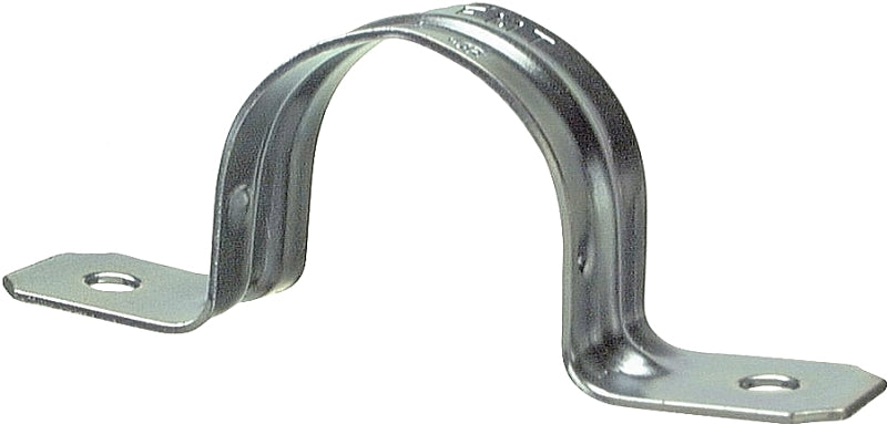 HALEX Halex 61605B 2-Hole EMT Conduit Strap, 1/2 in, Steel, Galvanized, 100/PK ELECTRICAL HALEX