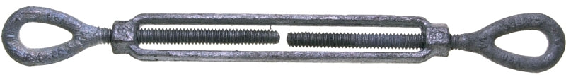 BARON Baron 15-1/2X6 Turnbuckle, 2200 lb Working Load, 1/2 in Thread, Eye, Eye, 6 in L Take-Up, Galvanized Steel