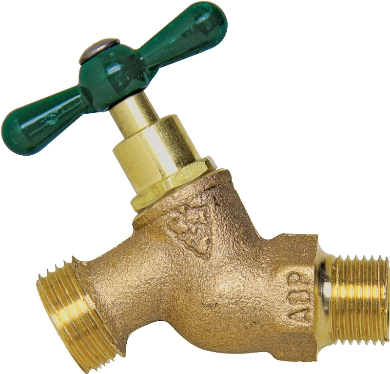 ARROWHEAD Arrowhead Brass 251LF Straight Hose Bibb, 1/2 x 3/4 in Connection, MIP x Male Hose Thread, 125 psi Pressure