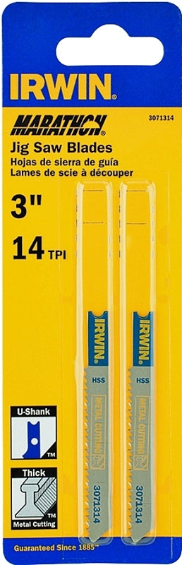 IRWIN Irwin 3071314 Jig Saw Blade, 3-1/4 in L, 14 TPI