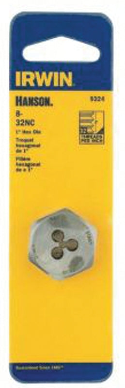 IRWIN Irwin Hanson 9324 Machine Screw Die, #8-32 Thread, UNC Thread, Right Hand Thread, HCS