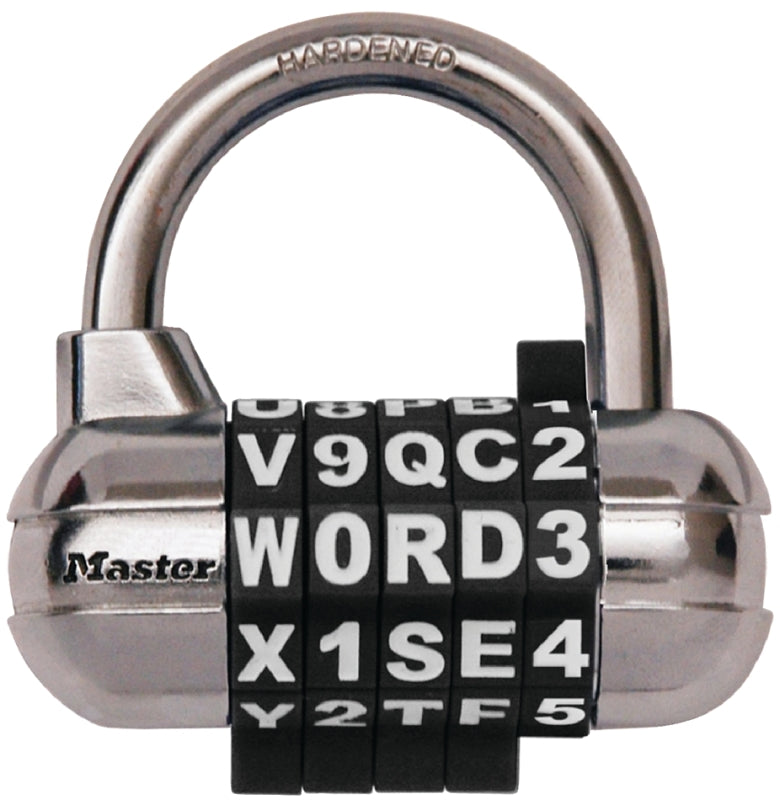 MASTER LOCK Master Lock 1534D Padlock, 1/4 in Dia Shackle, 1-1/8 in H Shackle, Steel Shackle, Metal Body, 2-1/2 in W Body