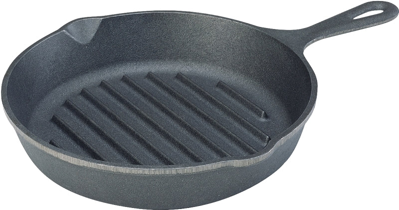 LODGE MFG Lodge L8GP3 Griddle Pan, 10.313 in Dia, Cast Iron, Black, Round HOUSEWARES LODGE MFG