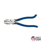 KLEIN Klein Tools D213-9ST Series Ironworker's Plier, 7-3/8 in L Handle, 9-3/8 in OAL, Blue Handle, Hook Bend Handle TOOLS KLEIN