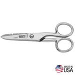 KLEIN Klein Tools 2100-7 Electrician Scissor, 5-1/4 in OAL, 1-7/8 in L Cut, Steel Blade, Silver Handle ELECTRICAL KLEIN