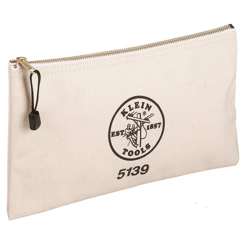 KLEIN Klein Tools 5139 Canvas Bag, 4-1/4 in W, 7 in D, 12-1/4 in H, Cordura Ballistic Nylon, White