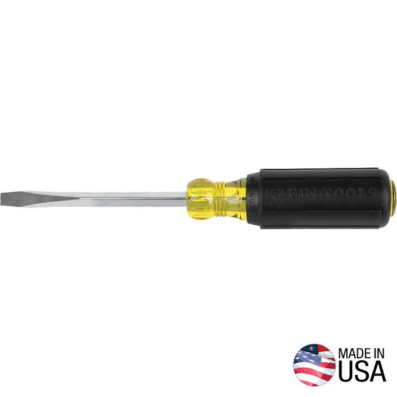 KLEIN Klein Tools 600-4 Screwdriver, 1/4 in Drive, Keystone Drive, 8-11/32 in OAL, Acetate Handle, 4 in L Shank