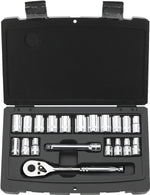 STANLEY STANLEY 92-802 Socket Set, Steel, Chrome, Silver TOOLS STANLEY