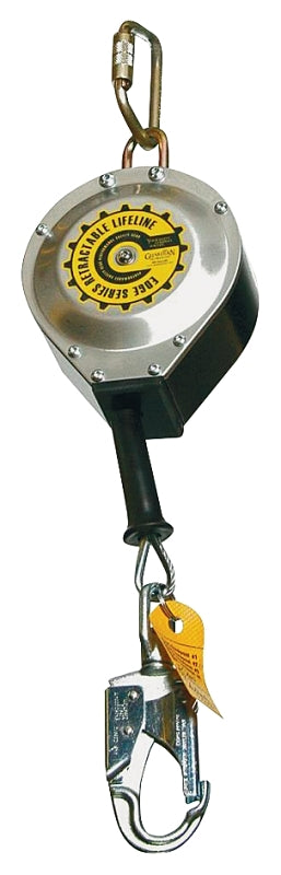 QUALCRAFT INDUSTRIES Guardian Fall Protection 10915 Self-Retracting Lifeline, 130 to 310 lb, 30 ft L Line