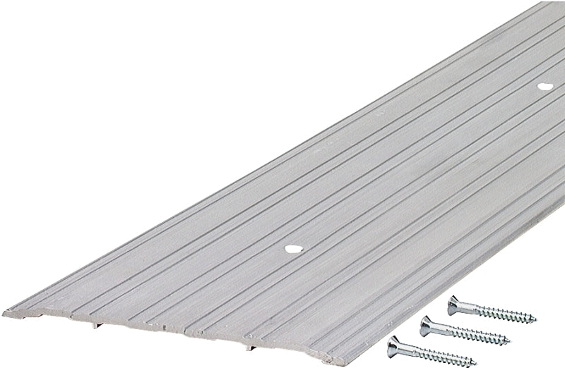 M-D M-D TH043 Series 68684 Threshold, 72 in L, 6 in W, Flat Profile, Aluminum, Silver, Yes