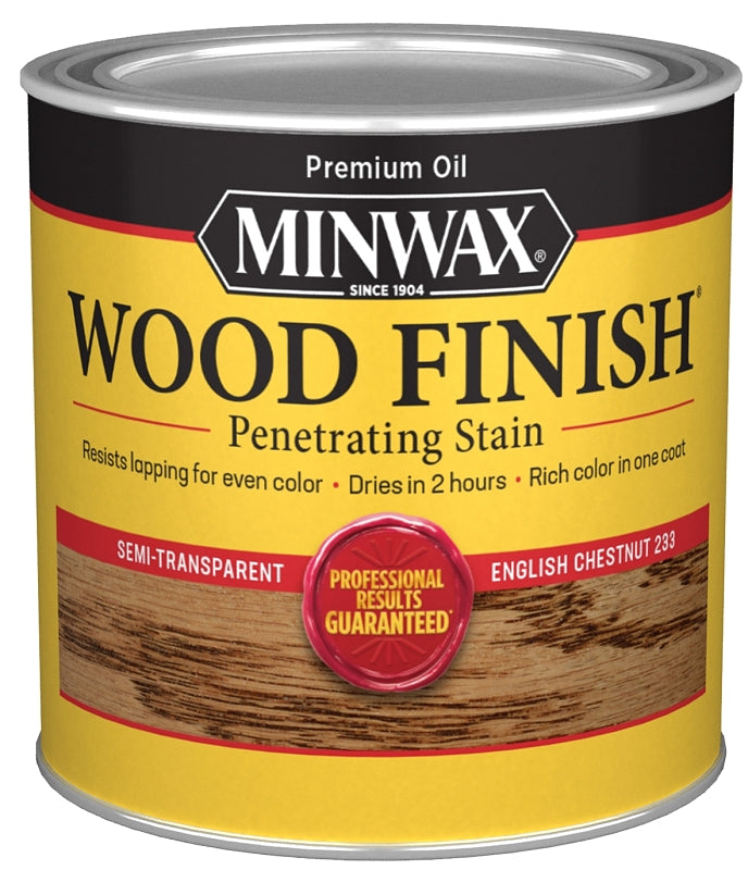 MINWAX Minwax 223304444 Wood Stain, English Chestnut, Liquid, 0.5 pt Can PAINT MINWAX