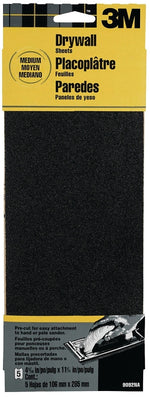 3M 3M 9092 Sandpaper, 11 in L, 4-3/16 in W, 100 Grit, Medium, Silicone Carbide Abrasive PAINT 3M