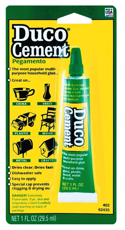 DEVCON Devcon 62435 Household Cement, Liquid, Solvent, Clear, 1 oz Tube PAINT DEVCON