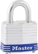 MASTER LOCK Master Lock 5D Padlock, Keyed Different Key, 3/8 in Dia Shackle, 1 in H Shackle, Boron Alloy Shackle, Steel Body