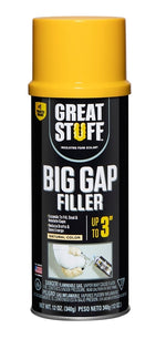 GREAT STUFF Great Stuff 157906 Big Gap Filler Foam Sealant, Yellow, 12 oz Can
