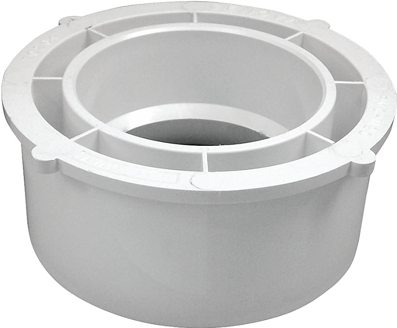IPEX USA LLC-CANPLAS Canplas 192767 Reducing Pipe Bushing, 6 x 4 in, Spigot x Hub, PVC, White PLUMBING, HEATING & VENTILATION IPEX USA LLC-CANPLAS