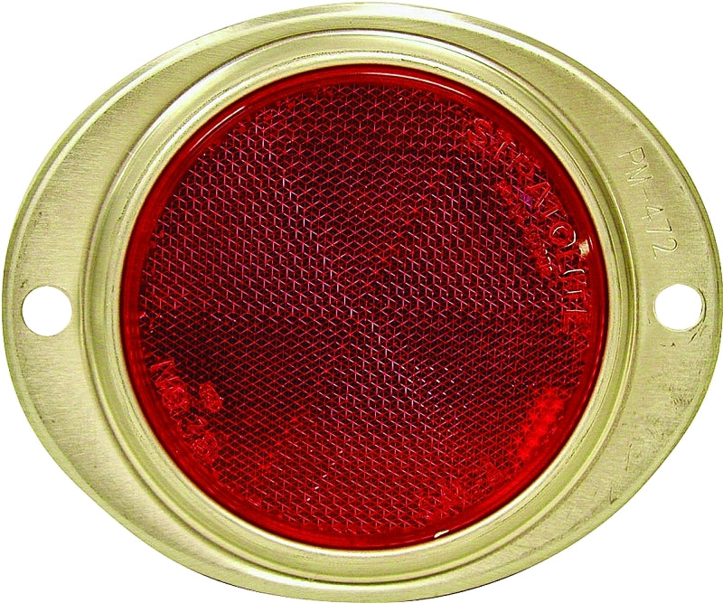 PETERSON MFG PM V472 V472R Oval Reflector, Red Reflector AUTOMOTIVE PETERSON MFG   