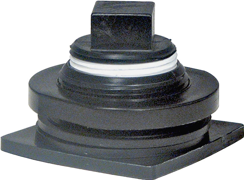 RUBBERMAID Rubbermaid FG505012 Drain Plug Kit, Plastic, Black, For: 1MDB5, 1MDB6, 1MDB7, 1MDB8, 1MDB9 Stock Tank