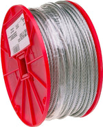 CAMPBELL CHAIN Campbell 7000627 Aircraft Cable, 3/16 in Dia, 250 ft L, 840 lb Working Load, Galvanized Steel