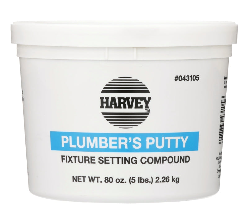 HARVEY Harvey 43105 Plumbers Putty, Solid, Off-White, 5 lb Cup