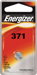 ENERGIZER BATTERY Energizer 371BPZ Coin Cell Battery, 1.5 V Battery, 34 mAh, Silver Oxide ELECTRICAL ENERGIZER BATTERY