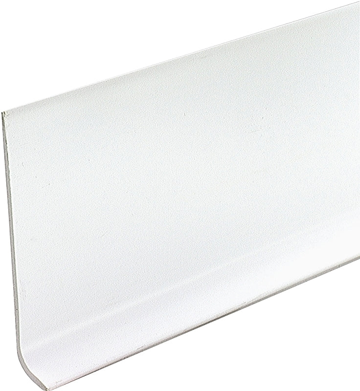 M-D M-D 75317 Wall Base, 4 ft L, 4 in W, Vinyl, Snow White