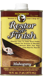 HOWARD Howard RF5016 Wood Restorer, Mahogany, Liquid, 16 oz Can PAINT HOWARD