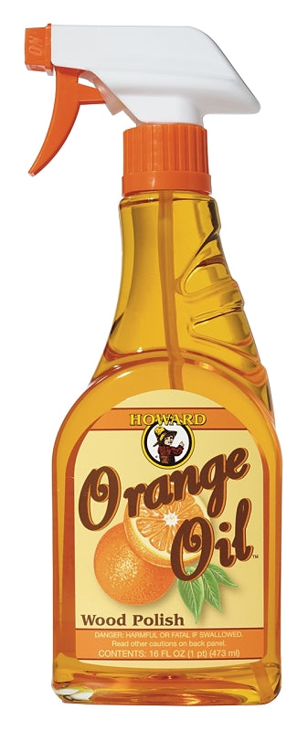 HOWARD Howard ORS016 Oil Polish, 16 oz Bottle, Orange, Liquid PAINT HOWARD