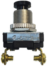 GB Gardner Bender GSW-22 Pushbutton Switch, 6/3 A, 120/240 V, SPST, Screw Terminal, Chrome