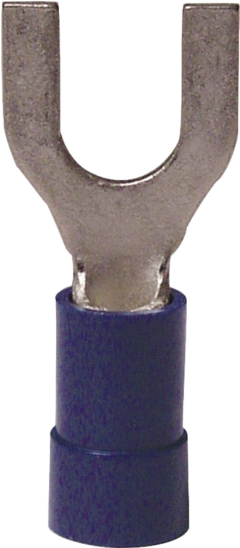 GB Gardner Bender 10-114 Spade Terminal, 600 V, 16 to 14 AWG Wire, #8 to 10 Stud, Vinyl Insulation, Blue, 100/PK