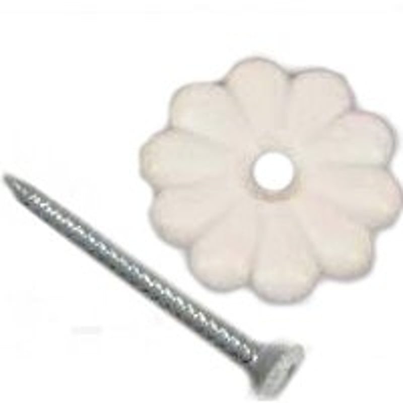US HARDWARE US Hardware D-138C Rosette Button, 1-1/8 in, Plastic, 6/CD AUTOMOTIVE US HARDWARE