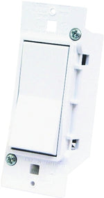 US HARDWARE US Hardware E-119C Rocker Switch, 125 V, 15 A, 1-Pole, White AUTOMOTIVE US HARDWARE