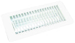 US HARDWARE US Hardware V-057IWB Floor Register, 4 in W Duct Opening, 10 in H Duct Opening, 1-5/16 in L, Steel, White AUTOMOTIVE US HARDWARE