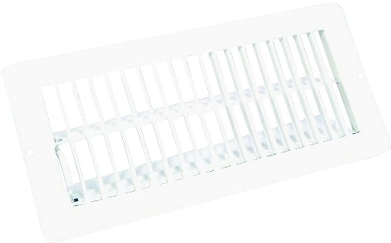 US HARDWARE US Hardware V-103WB Floor Register, 11/16 in L, Steel, White AUTOMOTIVE US HARDWARE