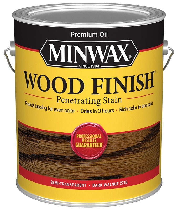 MINWAX Minwax 710810000 Wood Stain, Oil Base, Dark Walnut, Liquid, 1 gal