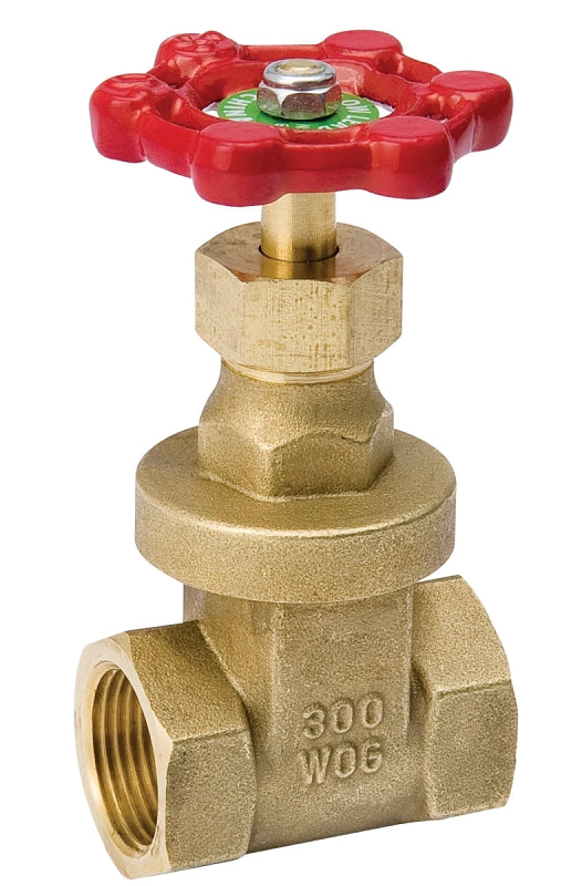 B & K INDUSTRIES B & K ProLine Series 100-002NL Gate Valve, 3/8 in Connection, FPT, 200/125 psi Pressure, Brass Body PLUMBING, HEATING & VENTILATION B & K INDUSTRIES