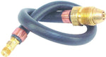 US HARDWARE US Hardware RV-339B Propane Hose, 1/4 in, 15 in L, POL x Male Flare, Rubber, Black/Brass AUTOMOTIVE US HARDWARE