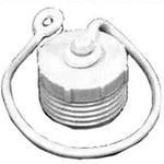 US HARDWARE US Hardware RV-460C Hose Plug with Lanyard, Male, Plastic, White AUTOMOTIVE US HARDWARE