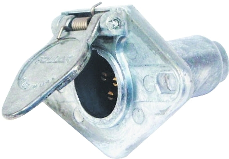 US HARDWARE US Hardware RV-495C Trailer Connector, 6-Pole, Male Contact, Zinc AUTOMOTIVE US HARDWARE