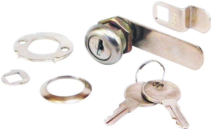 US HARDWARE US Hardware WP-9708C Cam Lock, Steel, Chrome-Plated AUTOMOTIVE US HARDWARE