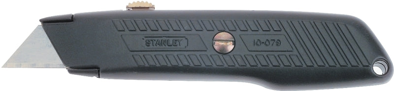 STANLEY STANLEY 10-079 Utility Knife, 2-7/16 in L Blade, 3 in W Blade, HCS Blade, Straight Handle, Black/Yellow Handle TOOLS STANLEY