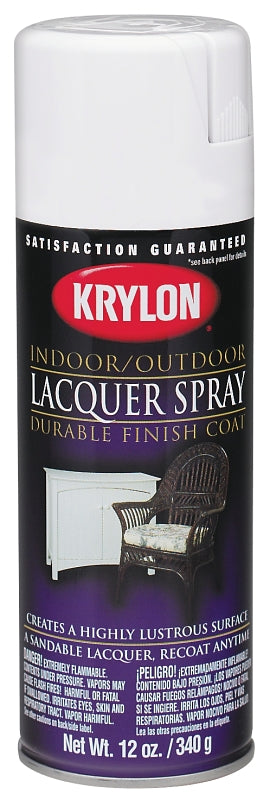 KRYLON Krylon K07031777 Spray Paint, Gloss, White, 12 oz