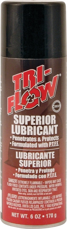 TRI-FLOW Tri-Flow TF20005 Lubricant, 6 oz Aerosol Can, Liquid AUTOMOTIVE TRI-FLOW