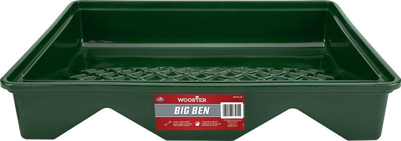 WOOSTER BRUSH Wooster BR412-21 Paint Tray, 16 in L, 21 in W, 1 gal, Polypropylene Co-Polymer, Green