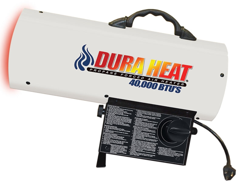 DURA HEAT Dura Heat GFA40 Forced Air Heater, 20 lb Tank, Liquid Propane, 40000 Btu, 1000 sq-ft Heating Area, White APPLIANCES & ELECTRONICS DURA HEAT