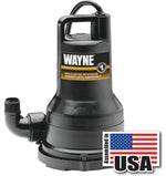 WAYNE Wayne VIP Series VIP30 Submersible Pump, 120 V, 1/3 hp, 1-1/4 in Outlet, 2600 gph, Vortex Impeller, Thermoplastic PLUMBING, HEATING & VENTILATION WAYNE